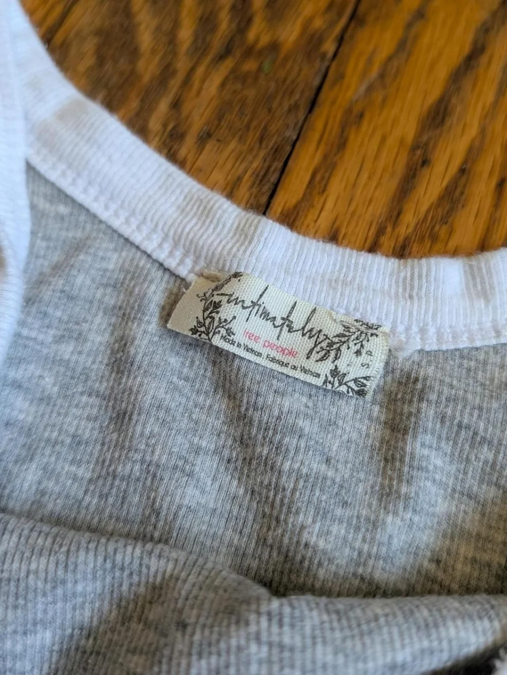 Free People Intimately Grey Ribbed Tank Top - Picture 3 of 5